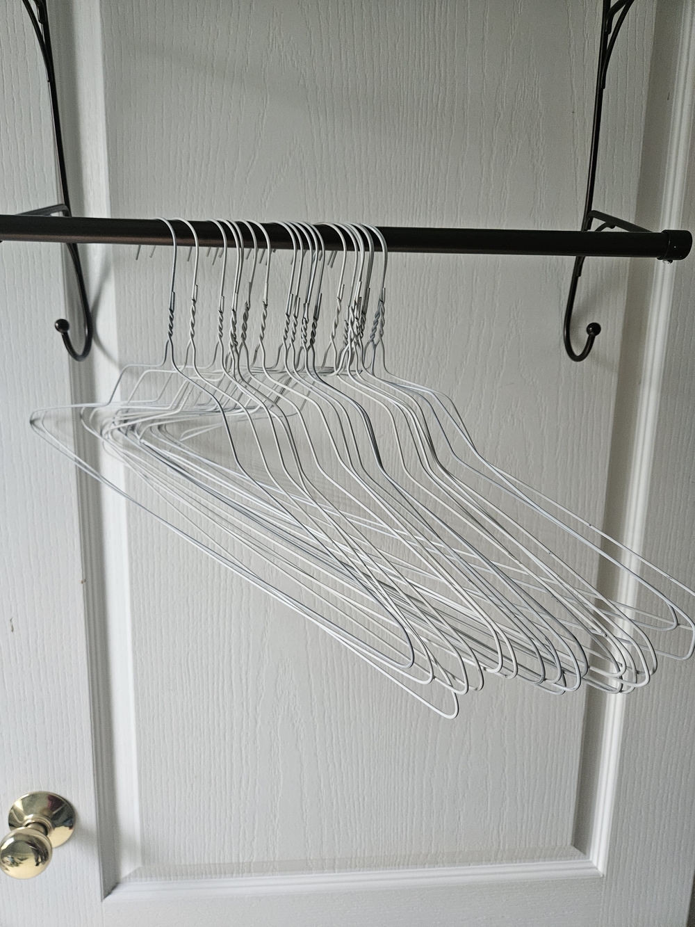 White Metal Wire Hangers - Pack of 20